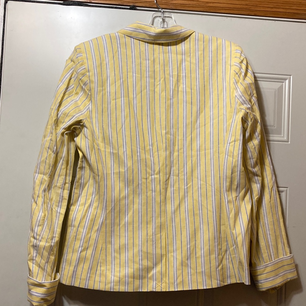 Draper James Yellow Striped Blazer M‎ - Picture 3 of 4